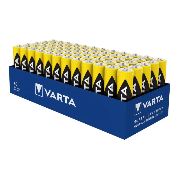 Varta Super Heavy Duty AAA Çinko Karbon İnce Kalem Pil 60 Adet