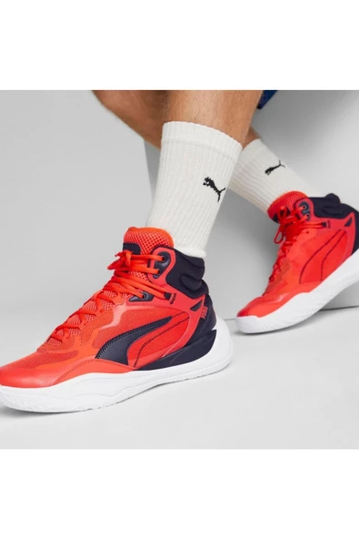 Puma Playmaker Pro Mid Erkek Kırmızı Basketbol Ayakkabısı 377902 12