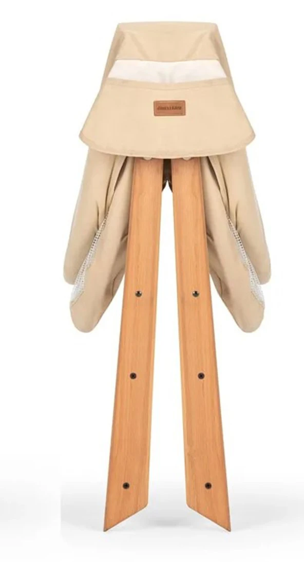 Baby Bushuo Angel Naturel Anne Yanı Park Yatak Katlanır Ahşap Beşik - 9