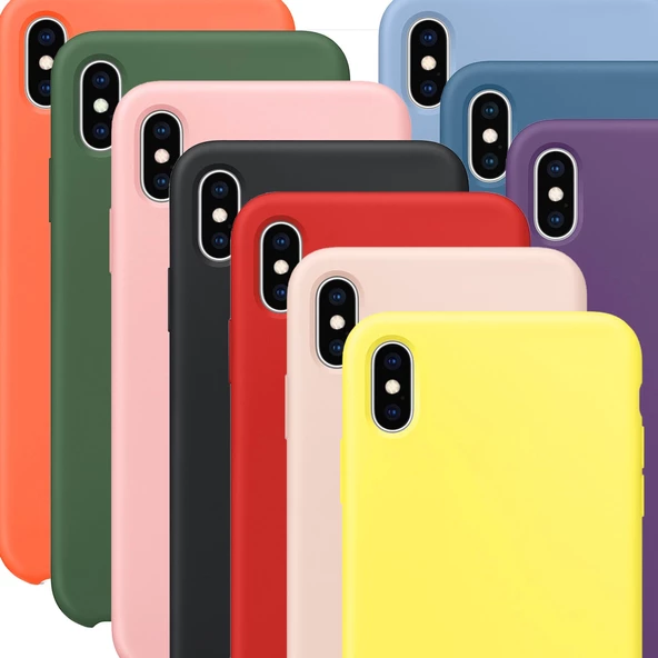 Apple iPhone XS Max Kılıf İçi Kadife Tam Koruma Silikon Lansman