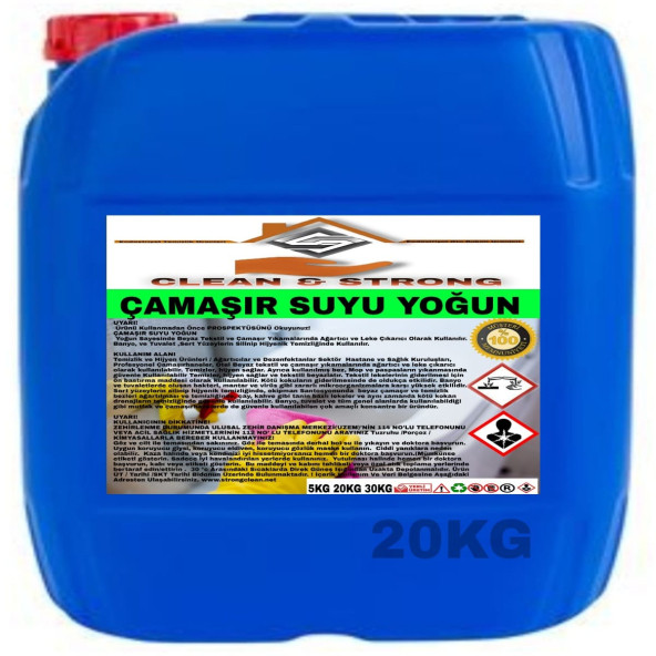 ÇAMAŞIR SUYU YOĞUN KIVAMLI 20KG