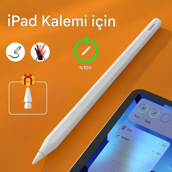 Apple iPad Stylus Dokunmatik Kalem Palm Rejection Mıknatıslı 2018 Sonrası iPadlar İçin Pencil 2.Nesil - 7