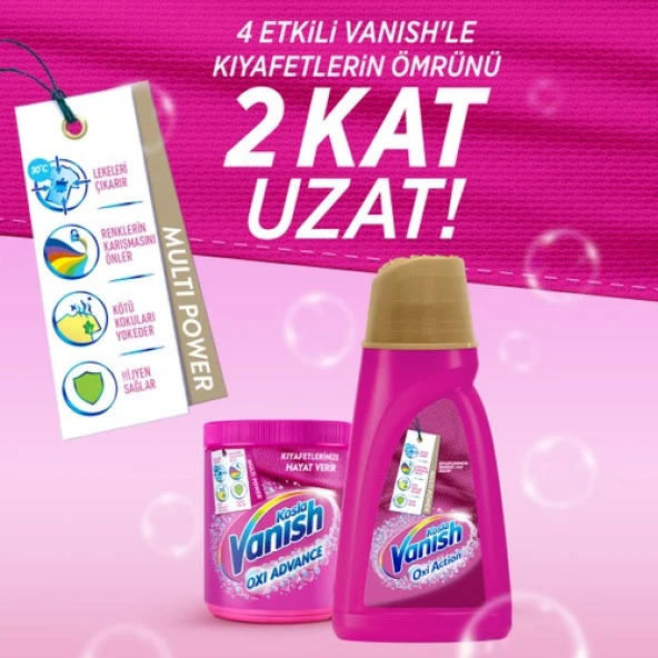 Vanish Kosla Oxi Action Gold Sıvı Leke Çıkarıcı 1000 ml Renkliler İçin - 3