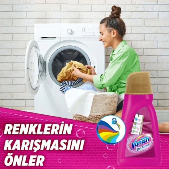 Vanish Kosla Oxi Action Gold Sıvı Leke Çıkarıcı 1000 ml Renkliler İçin - 4