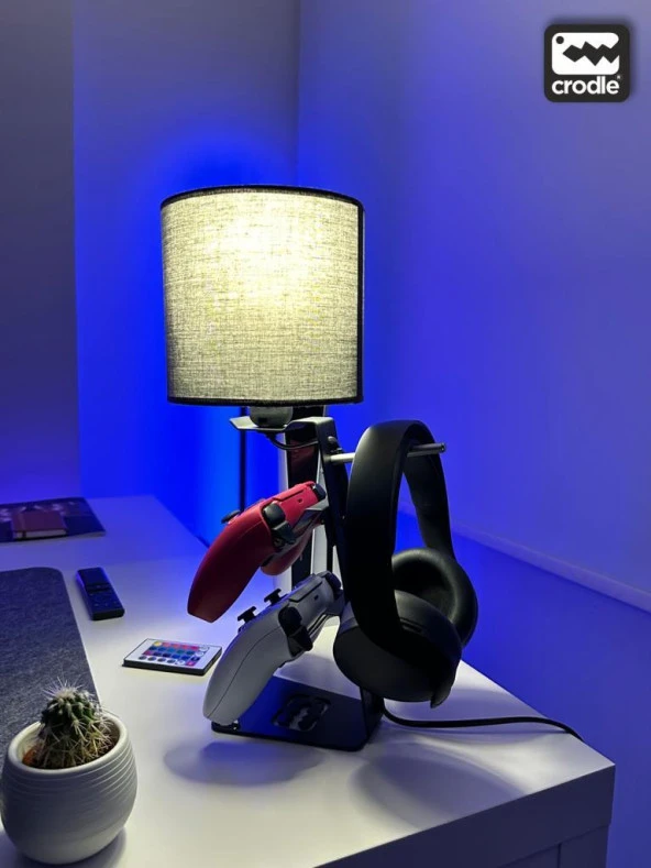 Dualsense Kulaklık Standı ve Masaüstü Ayarlanabilir RGB Kumandalı Masa Lambası Ps5 Xbox Ps4 Aksesuar - 4