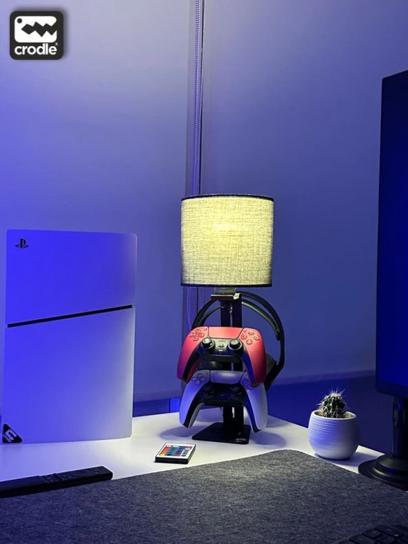 Dualsense Kulaklık Standı ve Masaüstü Ayarlanabilir RGB Kumandalı Masa Lambası Ps5 Xbox Ps4 Aksesuar - 6