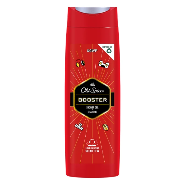 Old Spice Duş Jeli Booster 3'ü 1 Arada 400 ml 2 Adet