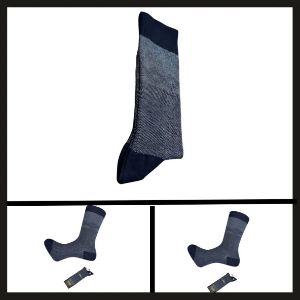 Uyguna-Yakala  Lacivert 17104-r2 Tumaniş Bambu Erkek Çorabı-RAP.217 ürün görseli