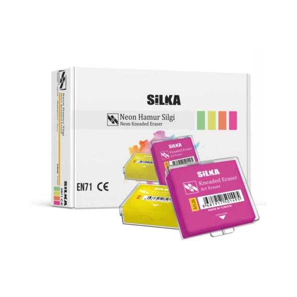 Silka Hamur Silgi  Neon Renk ART-26R (1 Adet) - 2