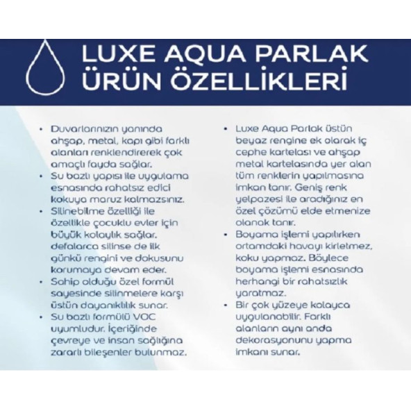 Marshall Luxe Aqua Parlak Su Bazlı Boya 1 L - 4