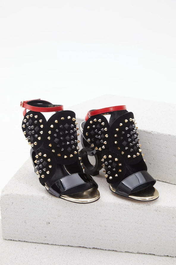 Duygushoesbag Hakiki Deri Zımbalı Özel Tasarım Ayakkabı - 2