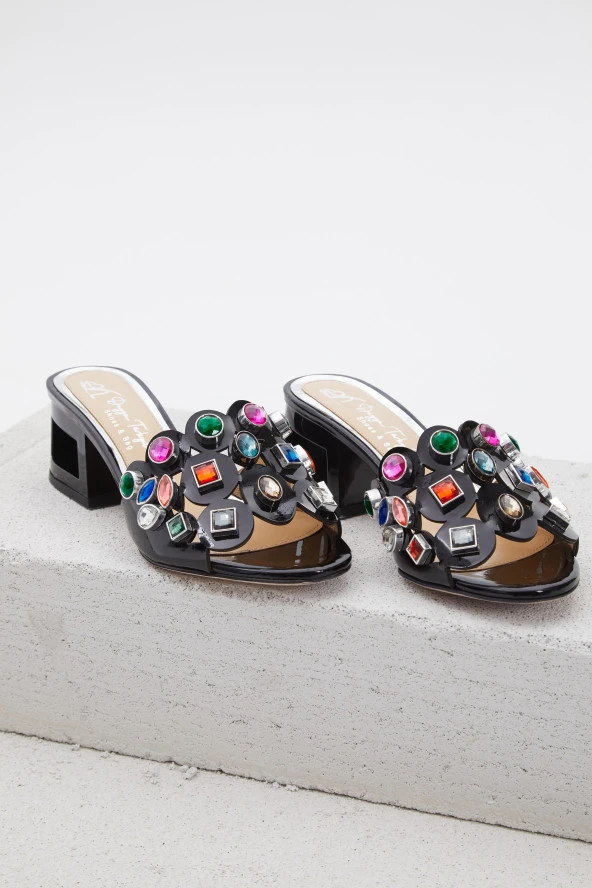 Duygushoesbag Kadın Hakiki DERİ Özel TASARIM Terlik - 3