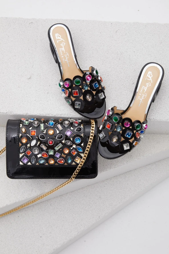 Duygushoesbag Kadın Hakiki DERİ Özel TASARIM Terlik - 8