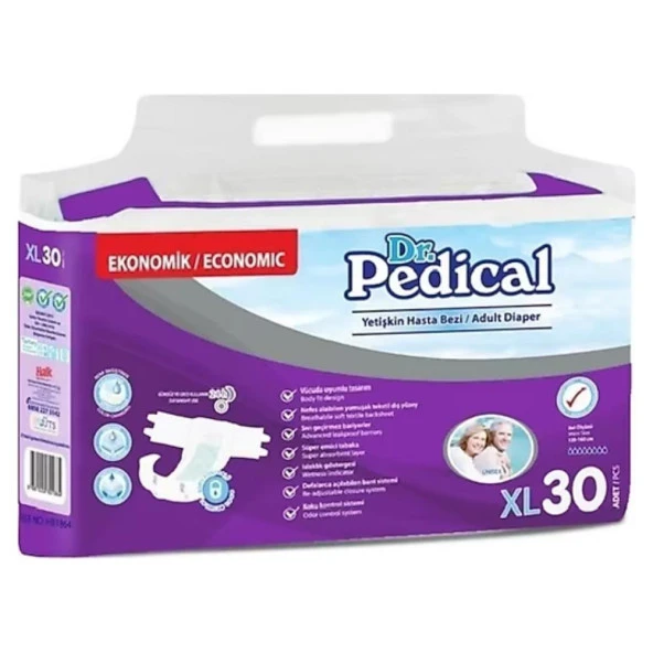 Dr.Pedical Dr. Pedical Eco Belbantlı Hasta Bezi Extra Büyük (xl) 30 Adet