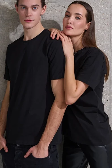 Unisex  Pamuklu Oversize Basic Tshirt