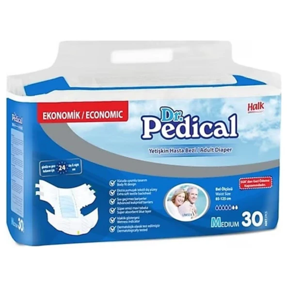 Dr. Pedical Yetişkin Orta Boy (M) Hasta Bezi 30'lu