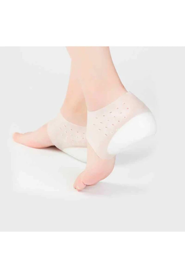 Boy Uzatıcı Görünmez Tabanlık Katı Silikon Tabanlık Sert Giyen 4 Cm Şeffaf-çorap Nishlove