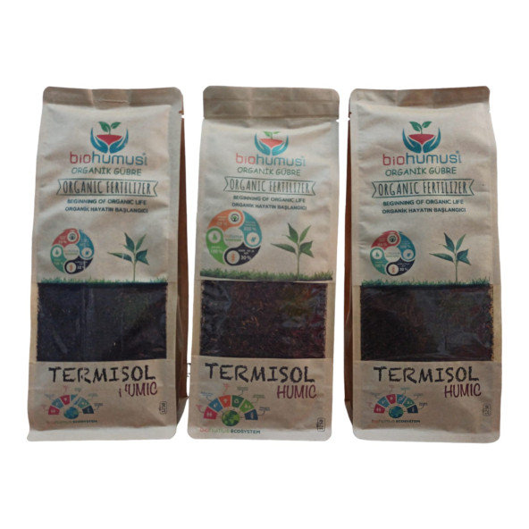 Organik Bitki besin Gübresi Biohumus Termisol Humic 1250 ML 3 Adet Set - 5