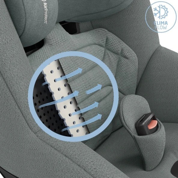 Maxi-Cosi Mica 360 Pro I-Size SlideTech Kızaklı İsofix'li Dönebilir Yatabilir 0-18 Kg Bebek Oto Koltuğu Authentic Grey - 8