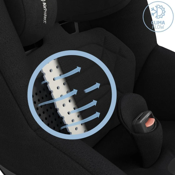 Maxi-Cosi Mica 360 Pro I-Size SlideTech Kızaklı İsofix'li Dönebilir Yatabilir 0-18 Kg Bebek Oto Koltuğu Authentic Black - 8