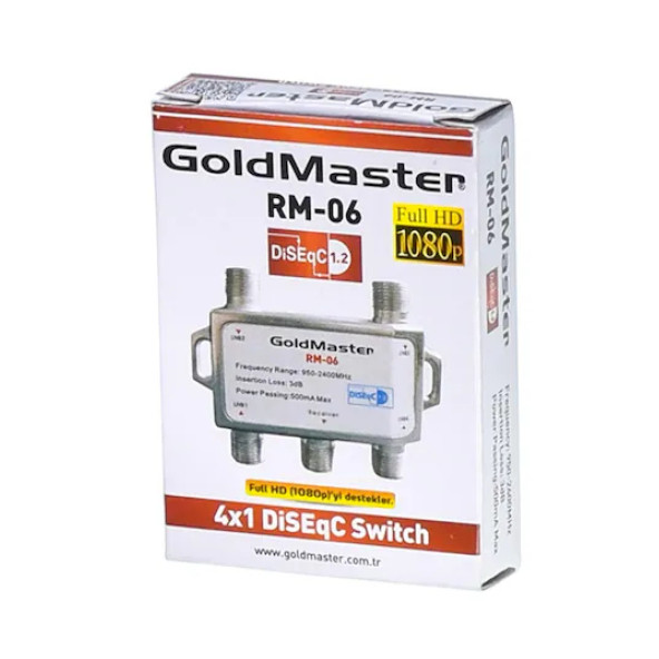 Goldmaster 4 Lü Diseqc Switch Bölücü Rm-06