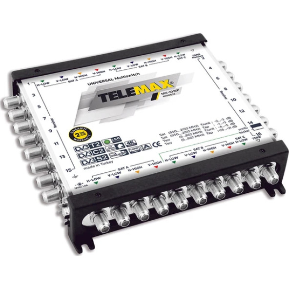 Telemax MV-1016P Sonlu ve Kaskatlı 16 Çıkışlı Multıswıtch Santral Adaptör