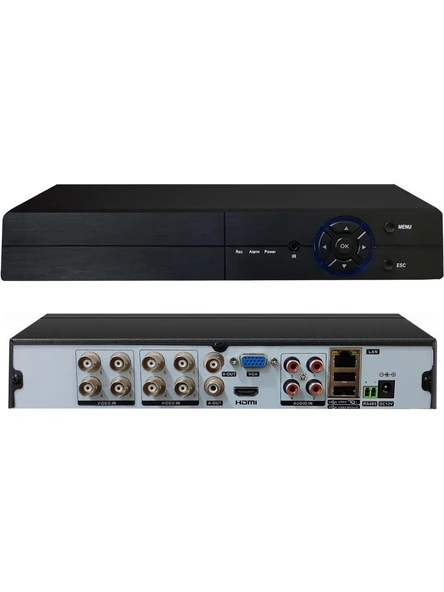 Avenir Kayıt Cihazı Dvr Ahd 8 Kanal H265 2mp Hibrit Xmeye 5 In 1 Avenir AV-TC08GM