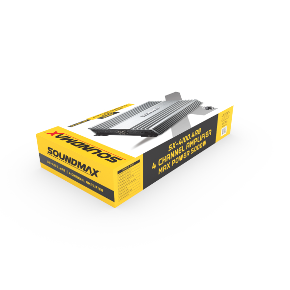 Soundmax SX-4100.4AB 4 Kanal 5000 Watt 4X100 Oto Anfi - 4