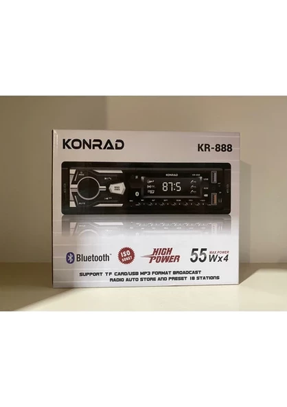 Korad KR-888 4X55W Bt/tf Card/usb/mp3 Oto Teyp