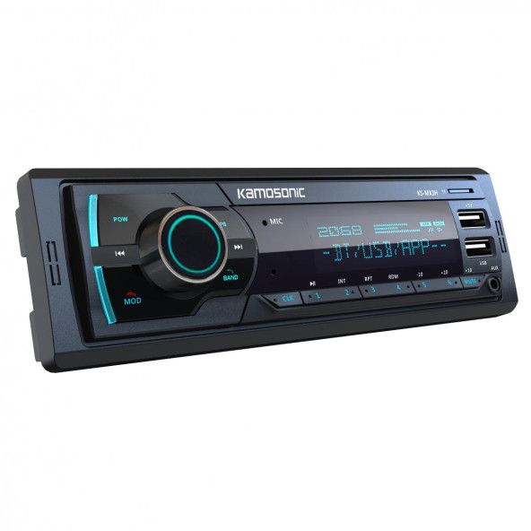 Kamosonic Oto Teyp 4X50W Bt/2xusb/sd/fm/aux Mobil Aplikasyon Kamosonıc KS-MX3H