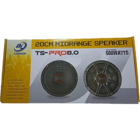Bl Carmon Ts-Pro8.0 20 cm Midrance 600W Oto Hoparlör