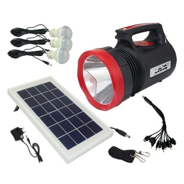 Everton RT-906BT Enerji Aydınlatma Sistemi Mp3+Radyo+Bluetooth Çok Amaçlı Solar Fener