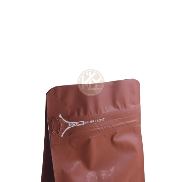 Bordo Flat Bottom Kilitli Buradan Açınız Torba 11x21+4 Cm 250 Gr 100 Adet - Resim 3
