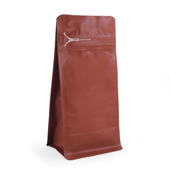 Bordo Flat Bottom Kilitli Buradan Açınız Torba 11x21+4 Cm 250 Gr 1000 Adet ürün görseli