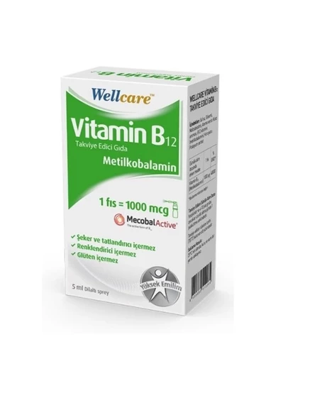 Wellcare Vitamin B12 1000 mcg Sprey 5 ml