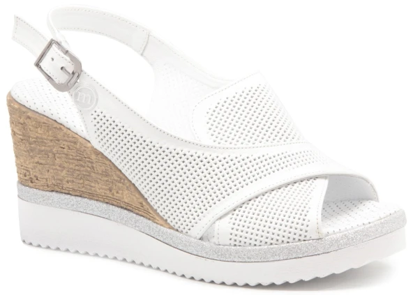 Mammamia D24ys 1430 Beyaz Bayan Ayakkabı Terlik-Sandalet
