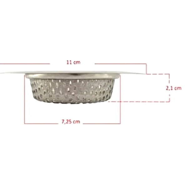 11 Cm Büyük Boy Paslanmaz Çelik Lavabo Süzgeci - Evye Süzgeci - Eviye Süzgeç - 3