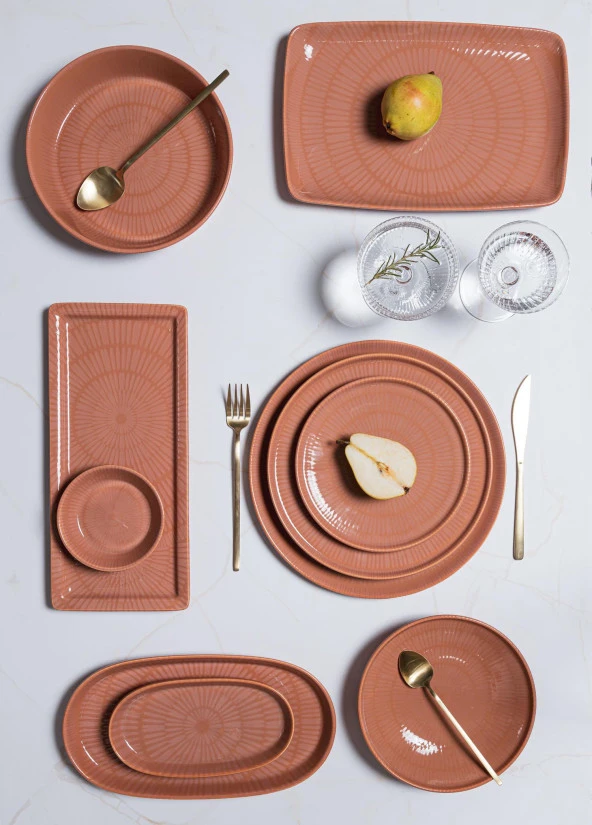 The Mia Noon Çerezlik 4lü Set Somon 10 cm - 5