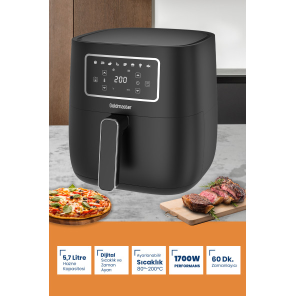 GOLDMASTER TrendHome 35 Parça Airfryer Sıcak Hava Fritöz Avantajlı Elektronik Evlilik Paketi Mutfak Çeyiz Seti - 5