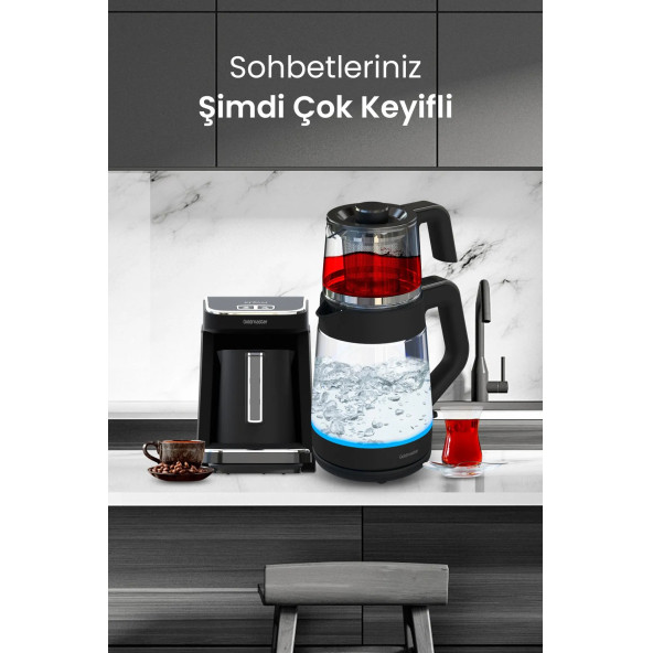 GOLDMASTER Siyah Profesyonel Elektrikli Mutfak Çeyiz Seti 2 Li Evlilik Paketi