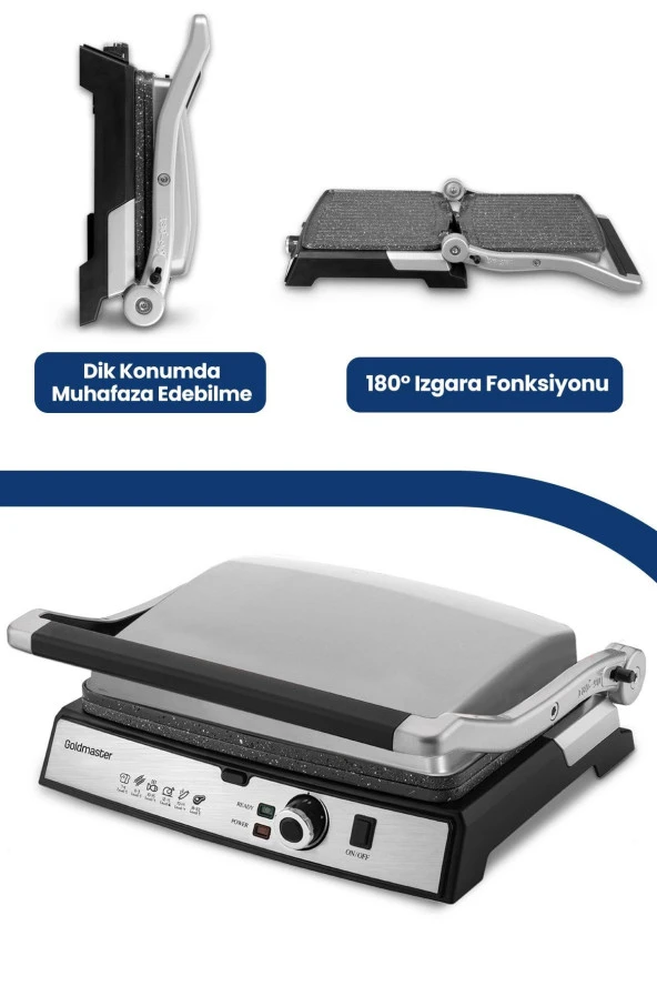 GOLDMASTER Tostmix Gm-7450r Tost Makinesi Silver