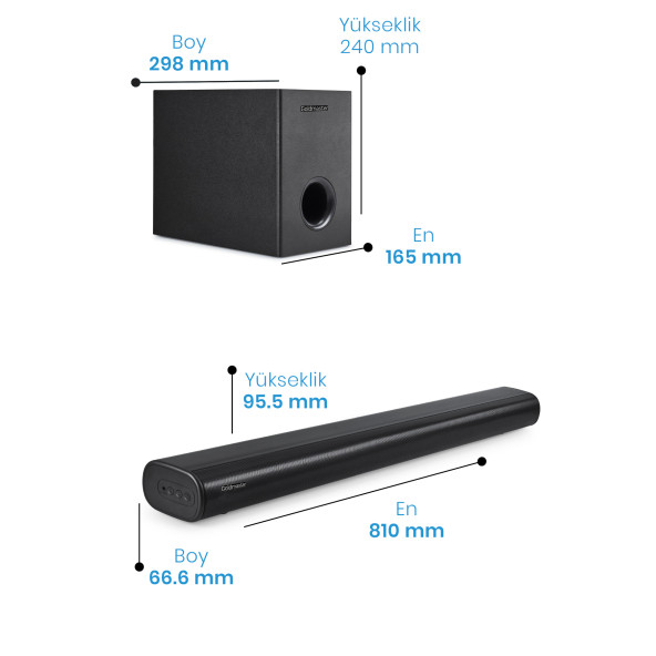 GOLDMASTER Sw-910 Kablolu Soundbar Woofer Bluetooth Hdmı Ses Sistemi - 2