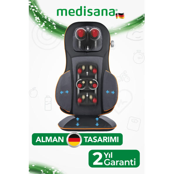 medisana Alman Tasarım Boy Ayarlamalı Isıtmalı Titreşimli Shiatsu Masaj Minderi Med88939 - Resim 2