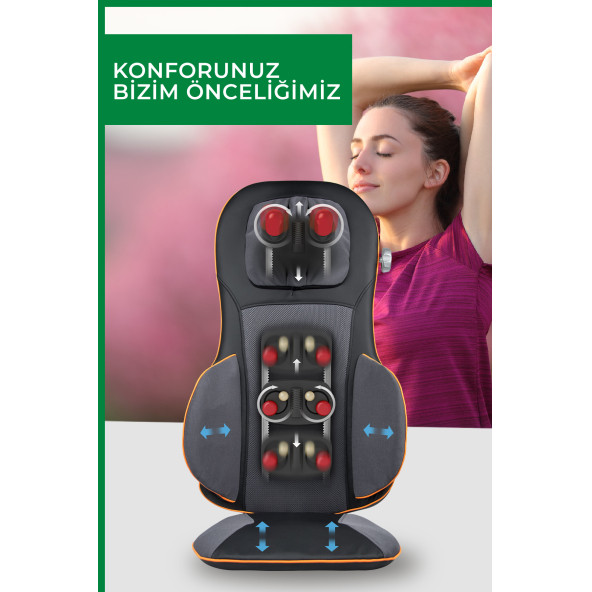 medisana Alman Tasarım Boy Ayarlamalı Isıtmalı Titreşimli Shiatsu Masaj Minderi Med88939 - Resim 4