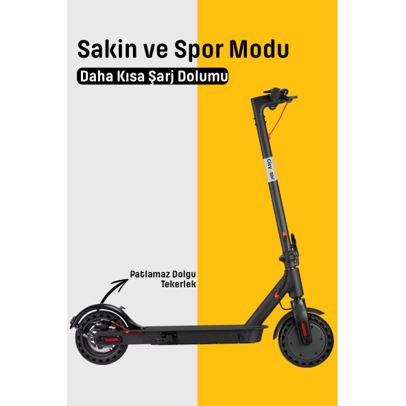 CityStar Yeni Nesil Güçlü Fırçasız Motor Elektrikli Scooter - 3