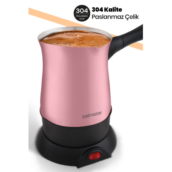 GOLDMASTER Gm-7315p Hünkar Pembe Türk Kahvesi Makinesi Elektrikli Cezve - 4