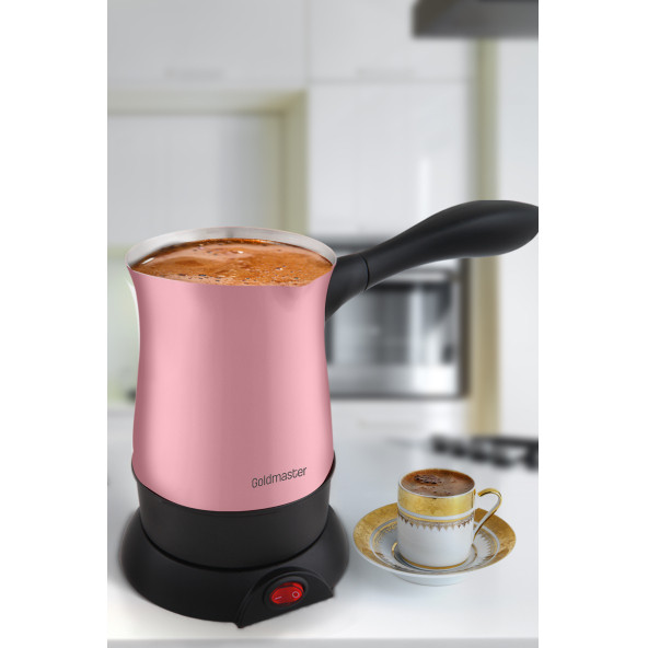 GOLDMASTER Gm-7315p Hünkar Pembe Türk Kahvesi Makinesi Elektrikli Cezve - 6