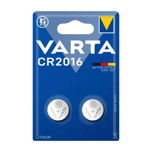 Varta CR2016 Lityum Pil 3V 2 li Blister