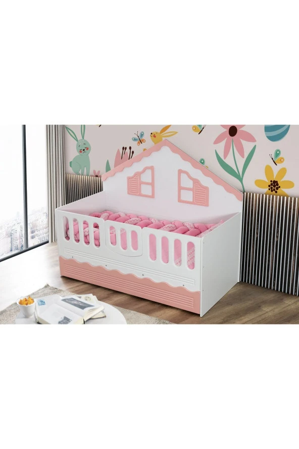Güven Mobilya Montessöri 90-190 Yavru Yataklı Beyaz / Pembe - 2