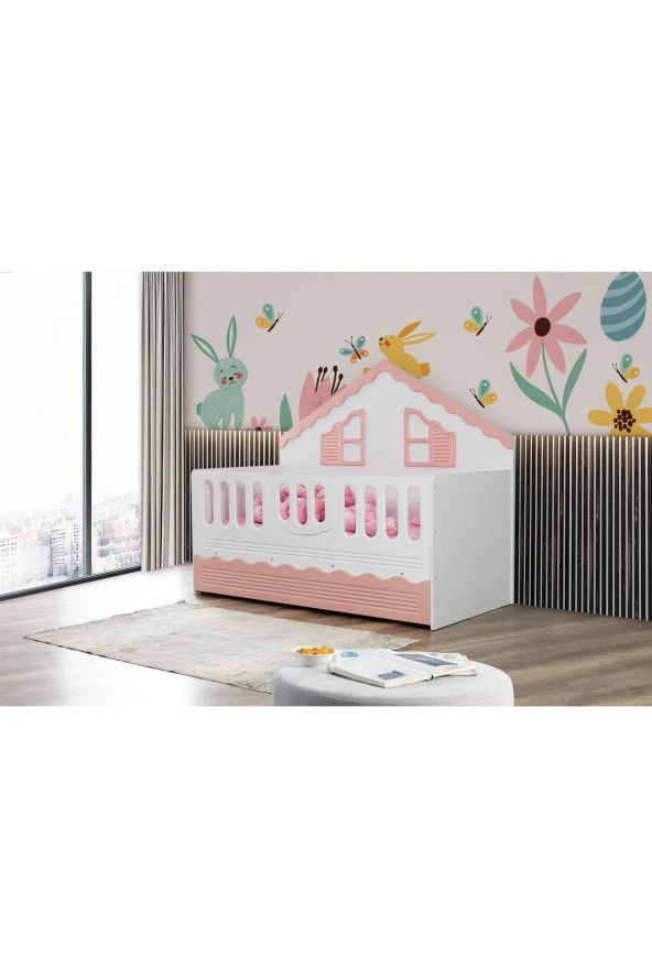 Güven Mobilya Montessöri 90-190 Yavru Yataklı Beyaz / Pembe - 4